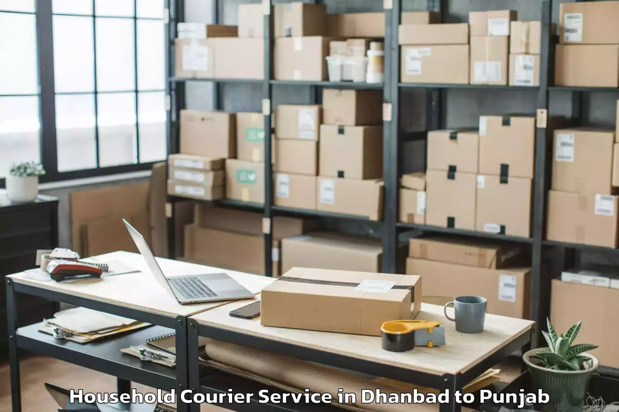 Hassle-Free Dhanbad to Adampur Jalandhar Household Courier